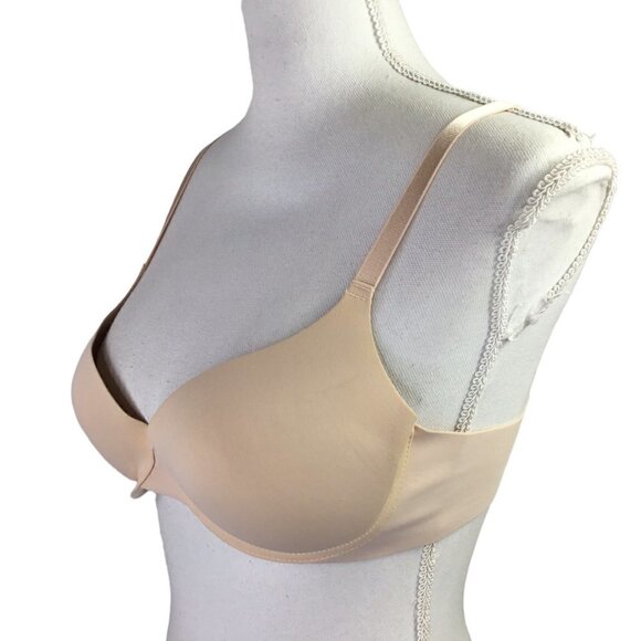 Adrienne Vittadini Studio 34C Nude Bra Push Up T Shirt Padded Underwire Multiway - Picture 2 of 7